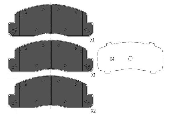 KAVO PARTS Fékbetét, mind KBP-9088_KP