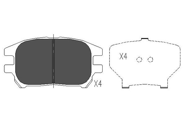 KAVO PARTS Fékbetét, mind KBP-9092_KP