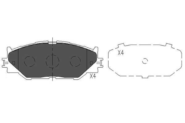 KAVO PARTS Fékbetét, mind KBP-9094_KP