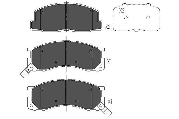 KAVO PARTS Fékbetét, mind KBP-9100_KP