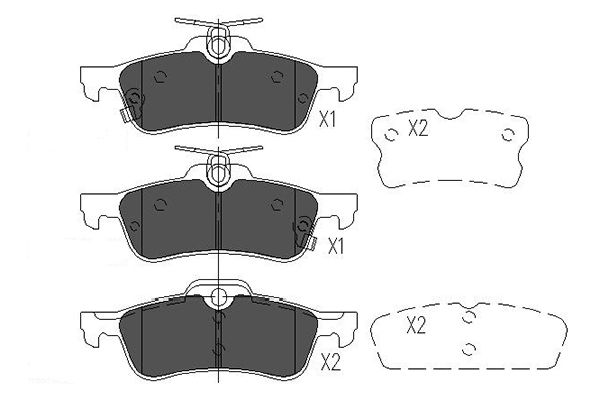 KAVO PARTS Fékbetét, mind KBP-9106_KP