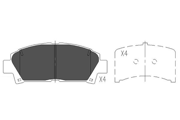 KAVO PARTS Fékbetét, mind KBP-9110_KP