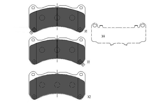 KAVO PARTS Fékbetét, mind KBP-9113_KP