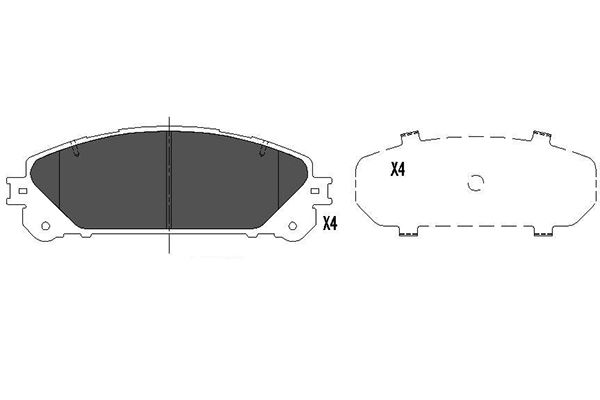 KAVO PARTS Fékbetét, mind KBP-9116_KP