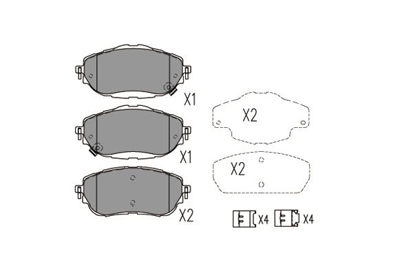 KAVO PARTS Fékbetét, mind KBP-9123_KP