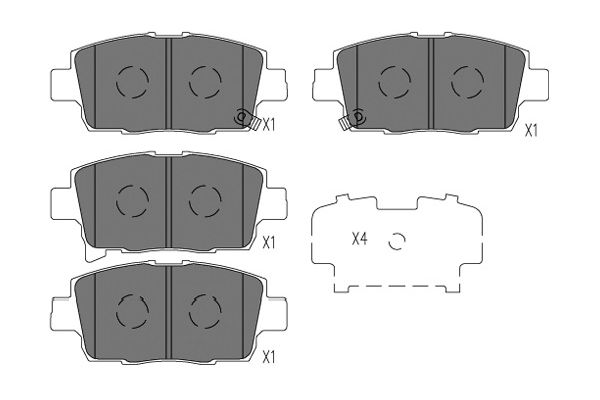 KAVO PARTS Fékbetét, mind KBP-9134_KP