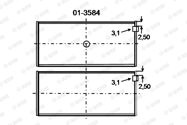 GLYCO Hajtókarcsapágy 01-3584