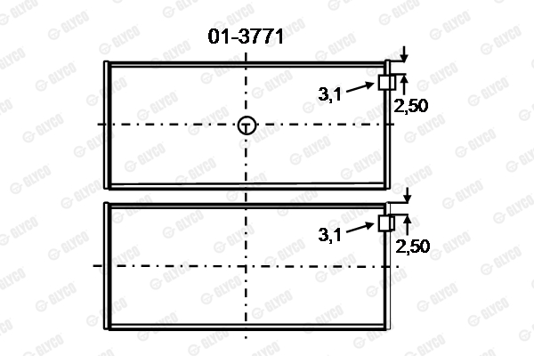 GLYCO Hajtókarcsapágy 01-3771