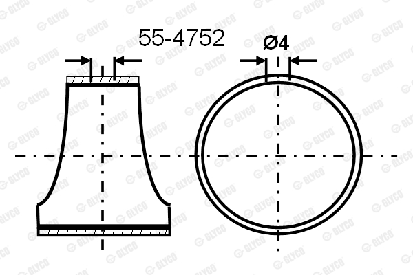 GLYCO Csapszegpersely 55-4752