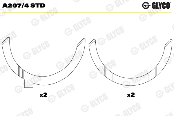 GLYCO Támcsapágy A207/4