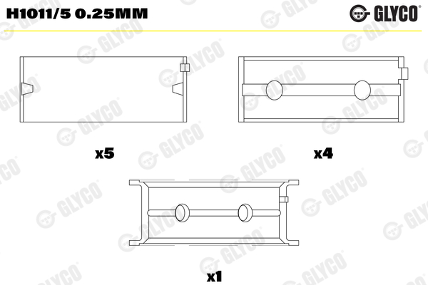 GLYCO Főtengelycsapágy H1011/5