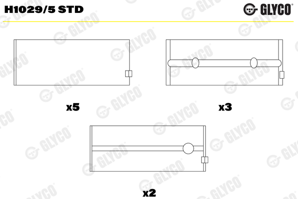 GLYCO Főtengelycsapágy H1029/5