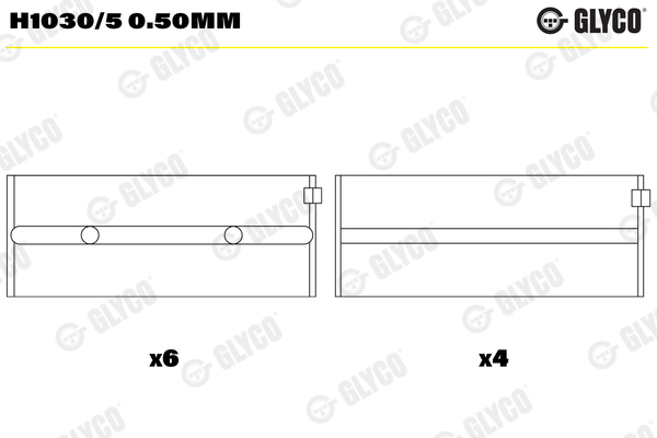 GLYCO Főtengelycsapágy H1030/5