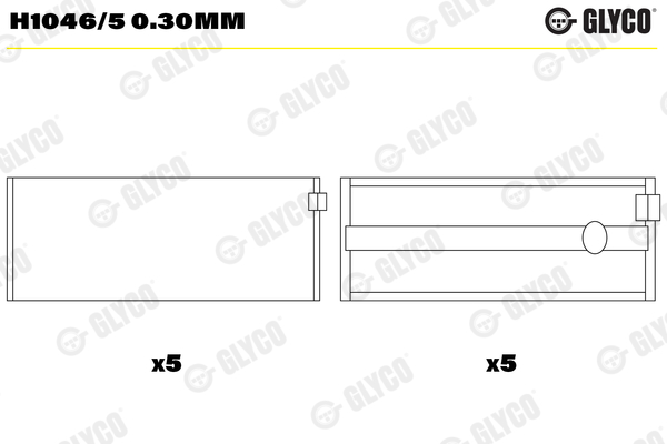 GLYCO Főtengelycsapágy H1046/5