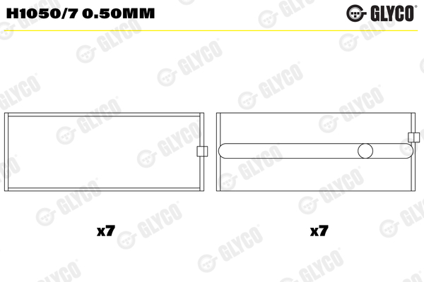 GLYCO Főtengelycsapágy H1050/7