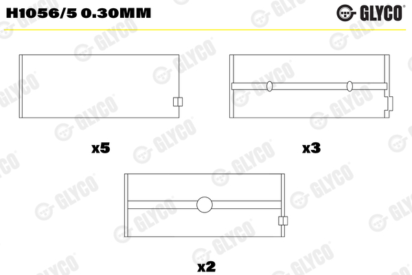 GLYCO Főtengelycsapágy H1056/5