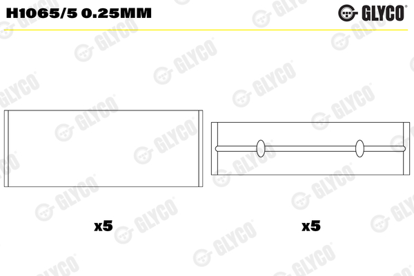 GLYCO Főtengelycsapágy H1065/5