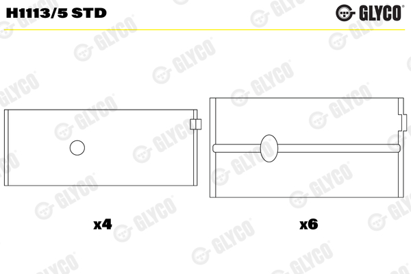 GLYCO Főtengelycsapágy H1113/5