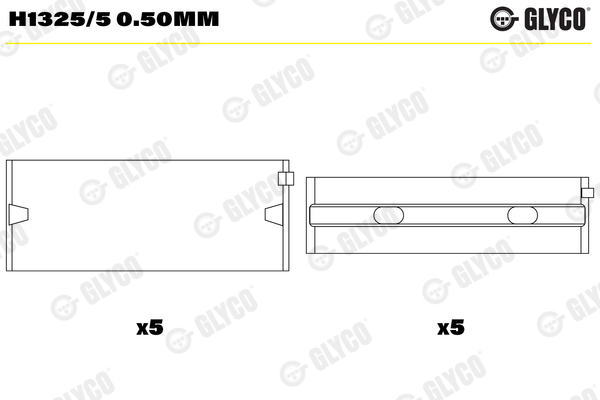 GLYCO Főtengelycsapágy H1325/5