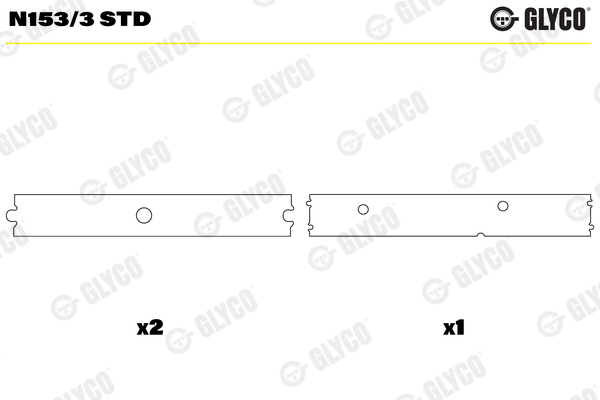 GLYCO Vezérműtengely csapágy N153/3