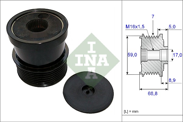 INA 535007030_INA Generátor szabadonfutó