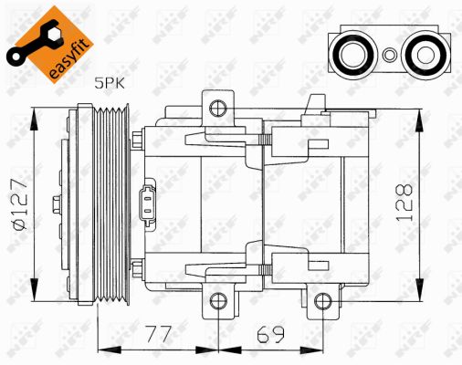 NRF Klímakompresszor 32061G_NRF