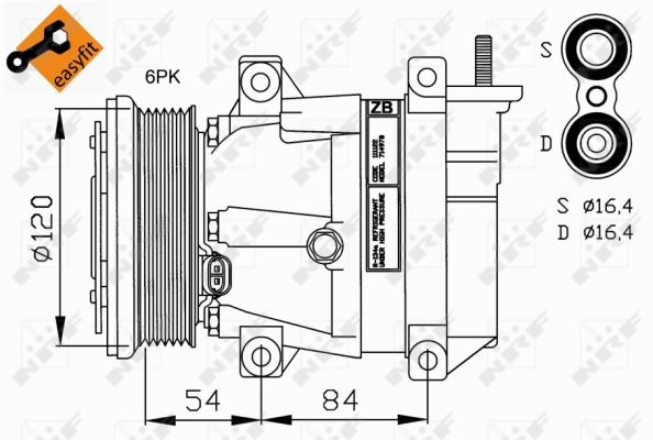 NRF Klímakompresszor 32220G_NRF