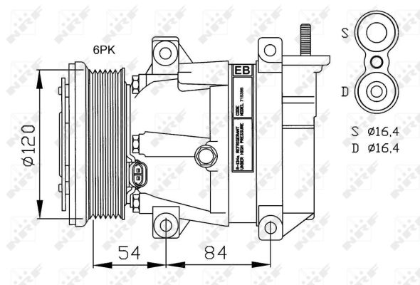 NRF Klímakompresszor 32484G_NRF