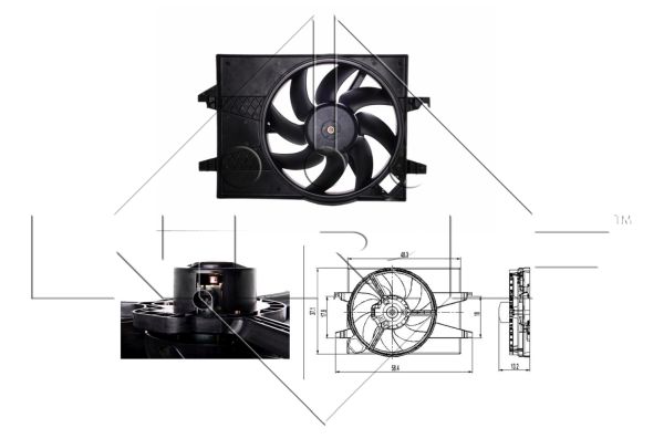 NRF Ventilátor, vízhűtő 47007_NRF