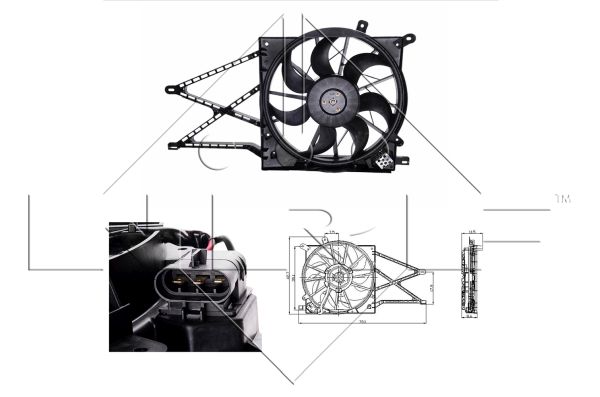 NRF Ventilátor, vízhűtő 47015_NRF