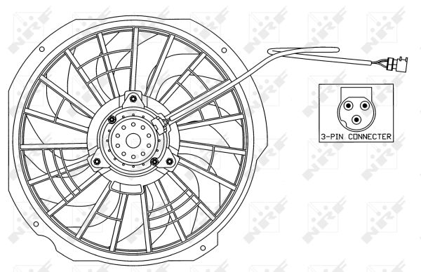 NRF Ventilátor, vízhűtő 47025_NRF