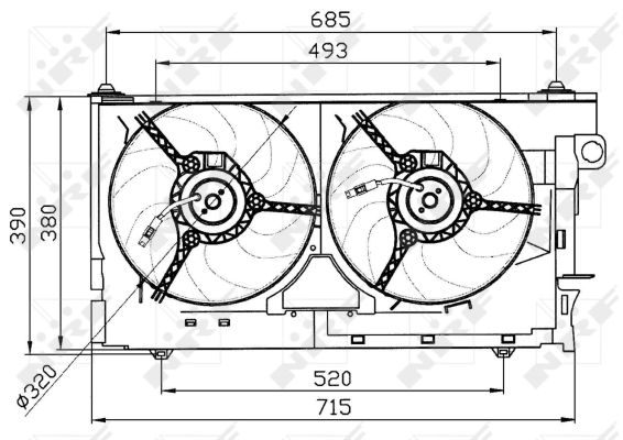 NRF Ventilátor, vízhűtő 47030_NRF