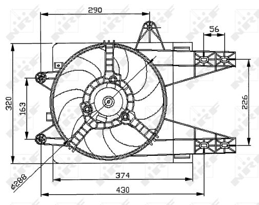 NRF Ventilátor, vízhűtő 47038_NRF