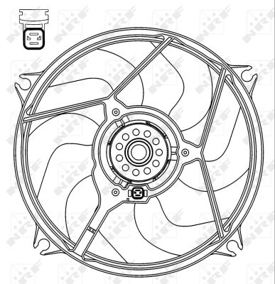 NRF Ventilátor, vízhűtő 47069_NRF