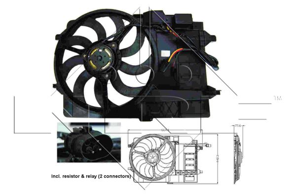 NRF Ventilátor, vízhűtő 47302_NRF