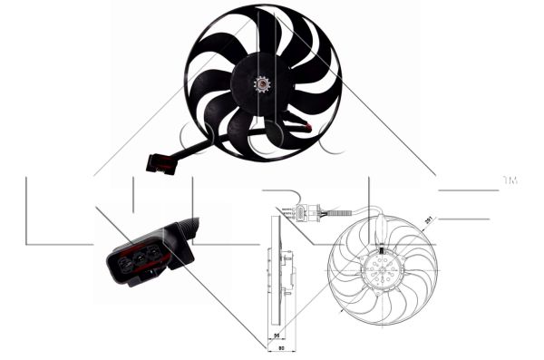 NRF Ventilátor, vízhűtő 47392_NRF