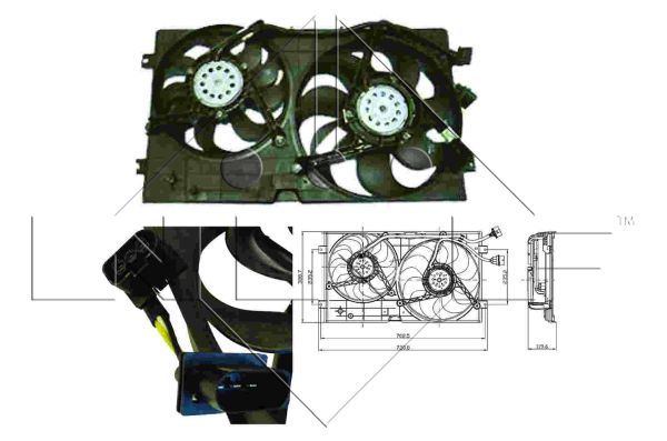 NRF Ventilátor, vízhűtő 47403_NRF