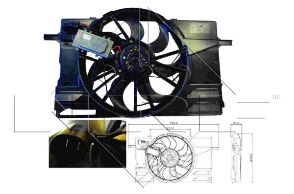 NRF Ventilátor, vízhűtő 47412_NRF