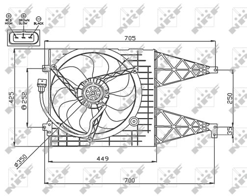 NRF Ventilátor, vízhűtő 47744_NRF