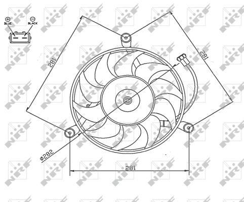 NRF Ventilátor, vízhűtő 47745_NRF