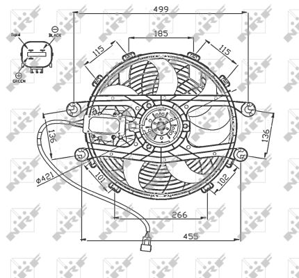 NRF Ventilátor, vízhűtő 47747_NRF