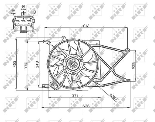 NRF Ventilátor, vízhűtő 47749_NRF