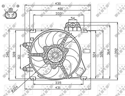 NRF Ventilátor, vízhűtő 47750_NRF