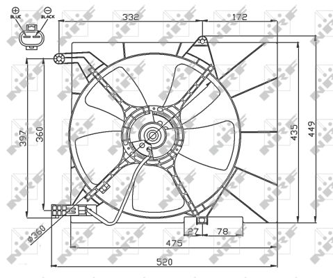 NRF Ventilátor, vízhűtő 47751_NRF