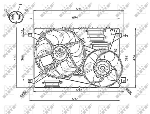 NRF Ventilátor, vízhűtő 47754_NRF