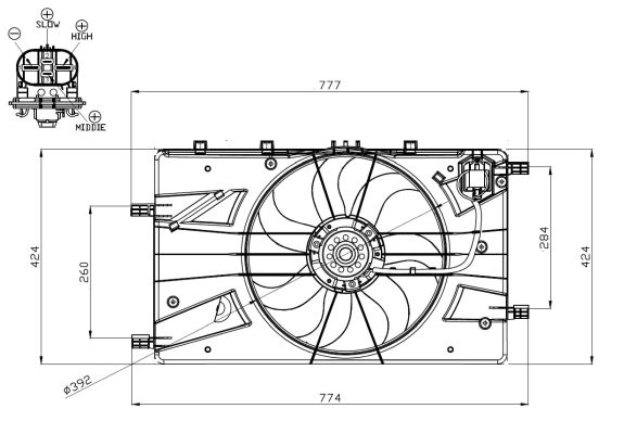 NRF Ventilátor, vízhűtő 47878_NRF