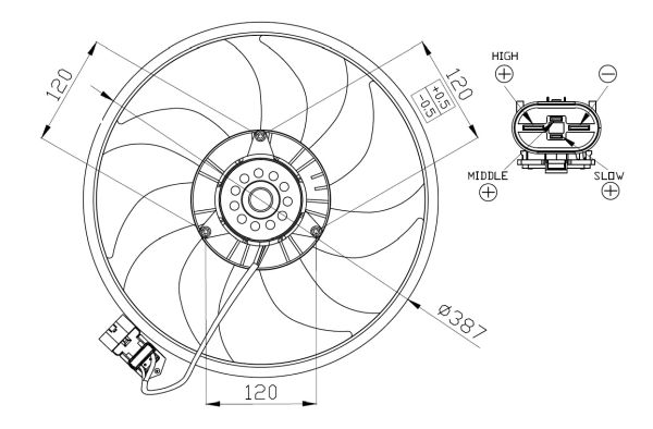 NRF Ventilátor, vízhűtő 47914_NRF