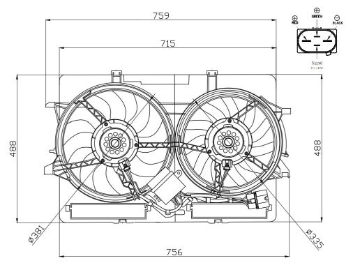 NRF Hűtőventillátor motor 47938_NRF