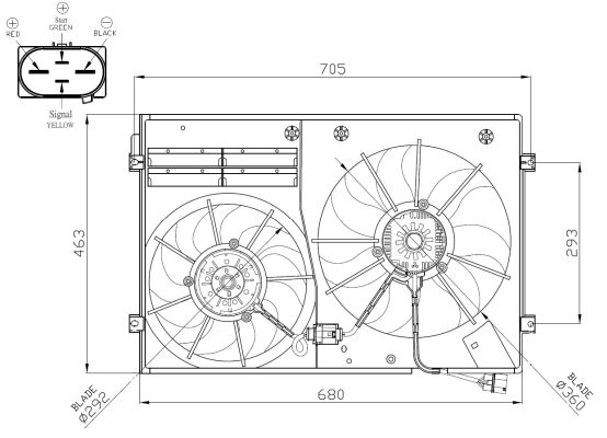 NRF Hűtőventillátor motor 47941_NRF