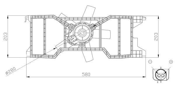 NRF Hűtőventillátor motor 47944_NRF